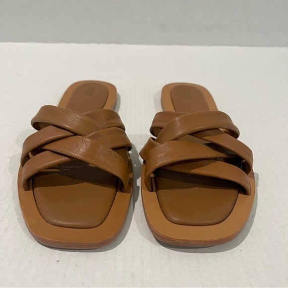 Women’s Crevo Busy Tan Slide Leather Sandals Size 9 US! - Picture 3 of 9